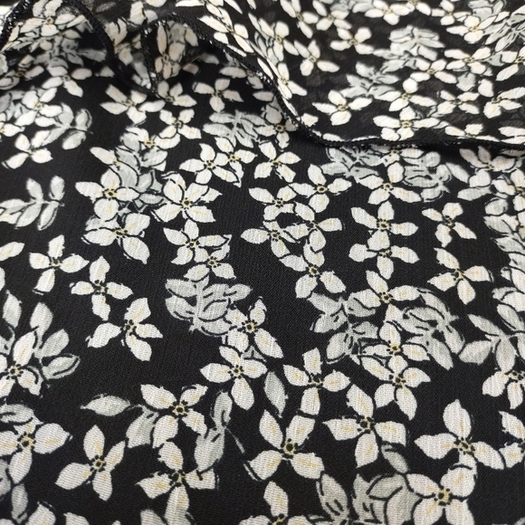 Who what wear Women's Black White Floral Print Dress Sz M - Picture 8 of 10